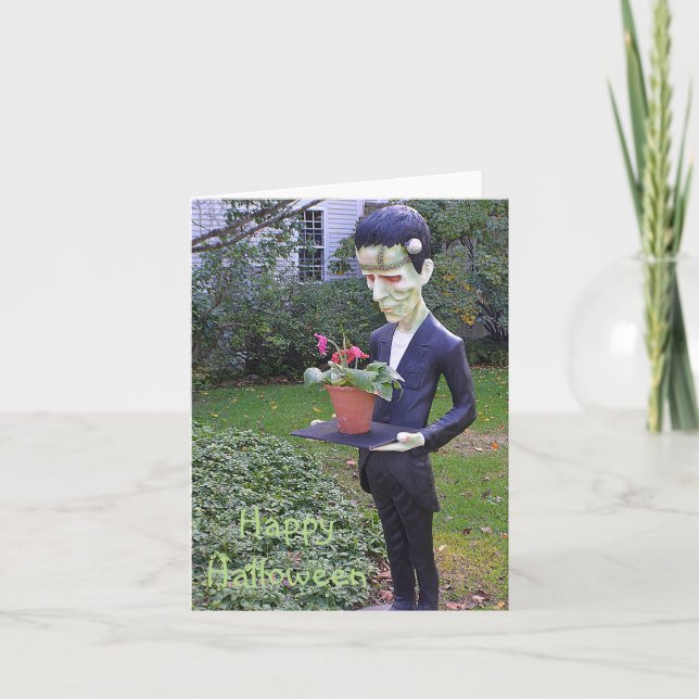 Frankenstein Halloween Note Card (Front)