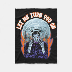 Frankenstein Halloween S Horror Vintage Funny Horr Fleece Blanket