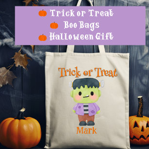 Frankenstein Halloween Trick or Treat  Tote Bag