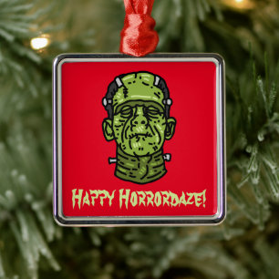 Frankenstein Horror Metal Tree Decoration