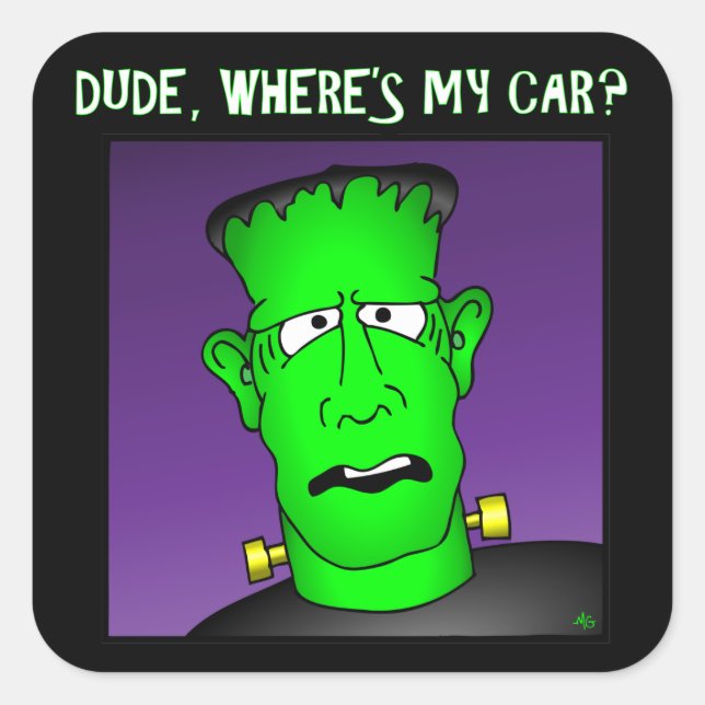 Frankenstein Keychains & Flair Square Sticker (Front)
