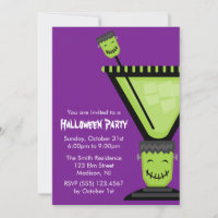 Frankenstein Martini Glass Halloween