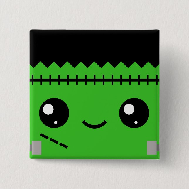 Frankenstein Monster 15 Cm Square Badge (Front)