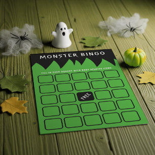 Frankenstein Monster Bingo Baby Shower Game
