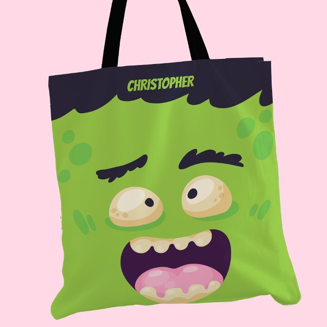 Frankenstein Monster Cute Personalised Halloween Tote Bag (Creator Uploaded)