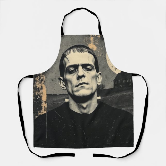 Frankenstein Monster Halloween Apron (Front)