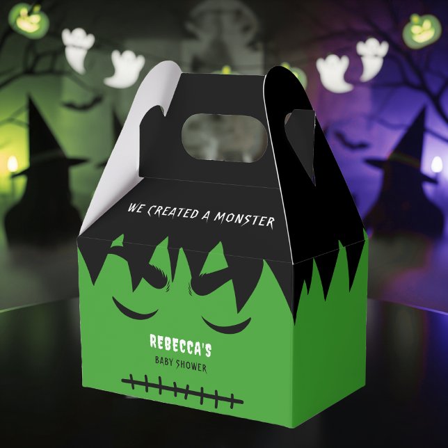 Frankenstein Monster Halloween Baby Shower Favour Box (Frankenstein Monster Halloween Baby Shower Favor Boxes
)