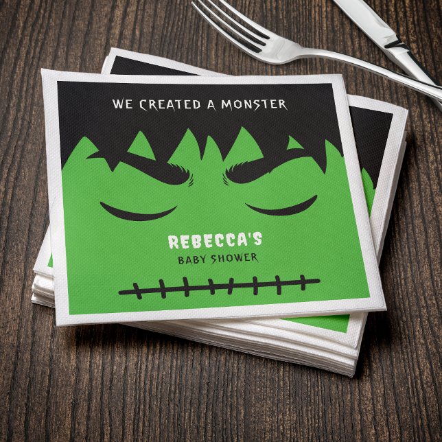 Frankenstein Monster Halloween Baby Shower Napkin (Frankenstein Monster Halloween Baby Shower Napkins
)