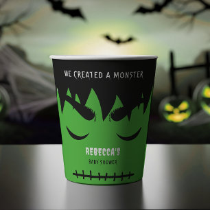 Frankenstein Monster Halloween Baby Shower Paper Cups