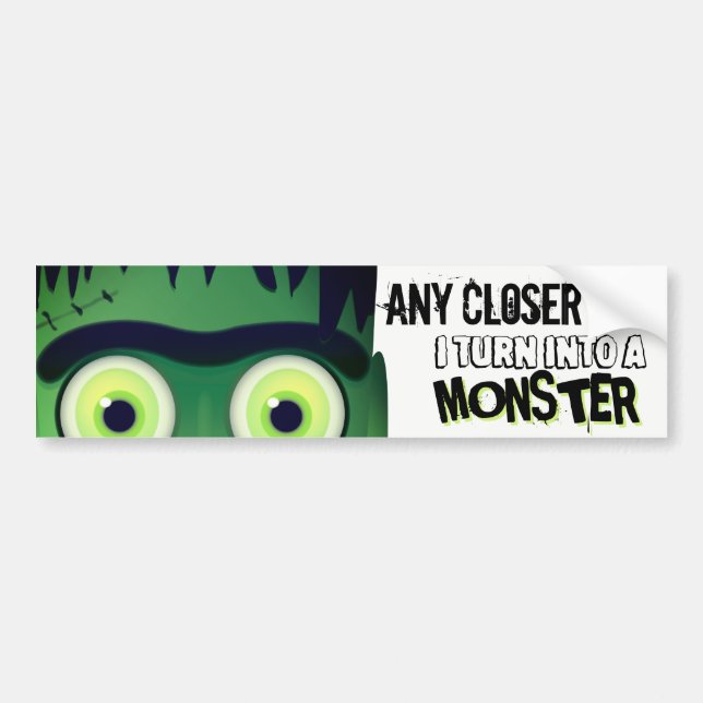 Frankenstein Monster Halloween Bumper Sticker (Front)