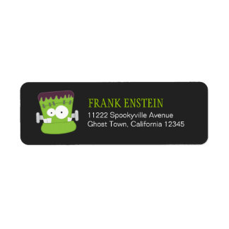 Frankenstein Monster Halloween Return Address Labe