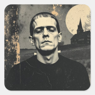 Frankenstein Monster Halloween Square Sticker