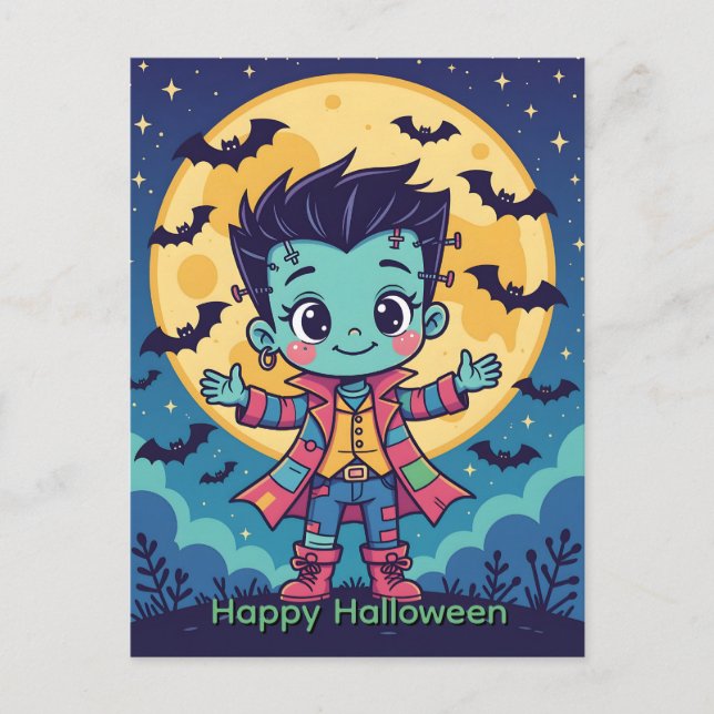 Frankenstein Monster  Holiday Postcard (Front)