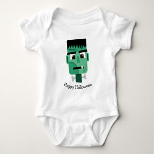 Frankenstein Monster Illustration Baby Bodysuit