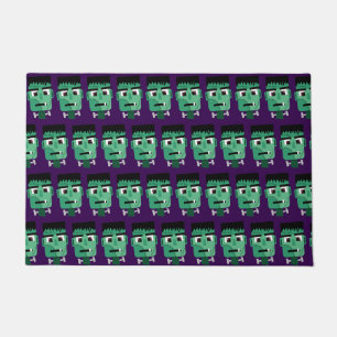 Frankenstein Monster Illustration Doormat