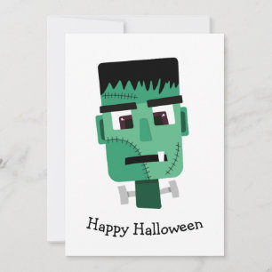 Frankenstein Monster Illustration Holiday Card