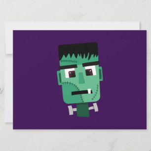 Frankenstein Monster Illustration Holiday Card
