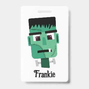 Frankenstein Monster Illustration ID Badge