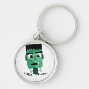 Frankenstein Monster Illustration Key Ring