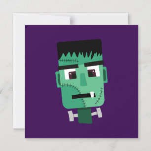 Frankenstein Monster Illustration Magnetic Invitation