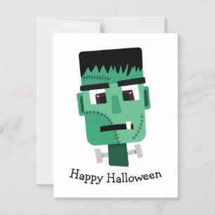 Frankenstein Monster Illustration Magnetic Invitation