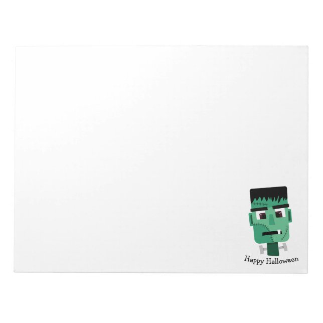 Frankenstein Monster Illustration Notepad (Front)