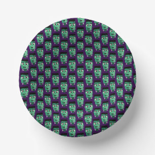 Frankenstein Monster Illustration Paper Plate