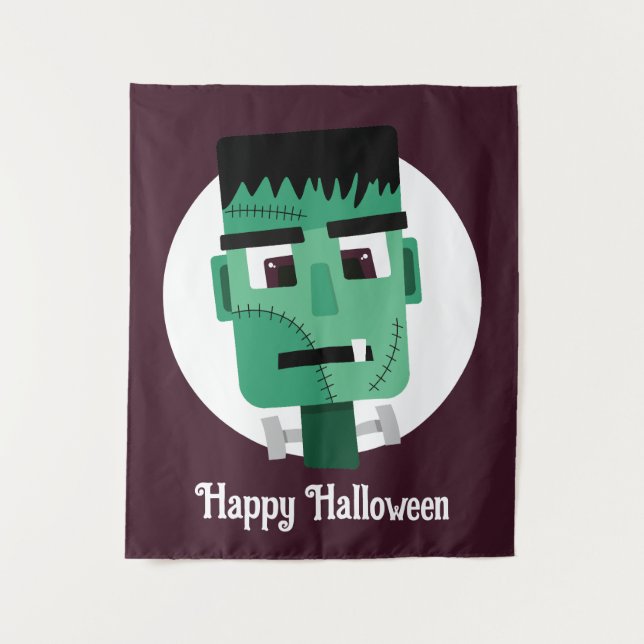Frankenstein Monster Illustration Tapestry (Front)