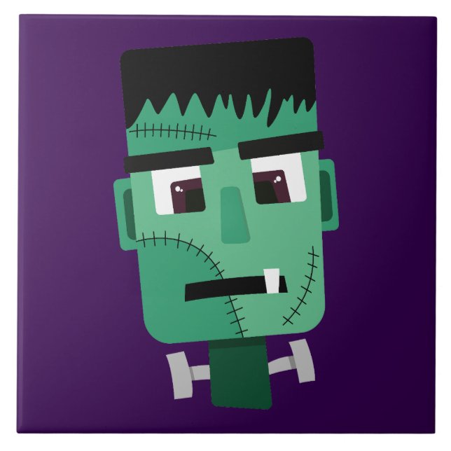 Frankenstein Monster Illustration Tile (Front)