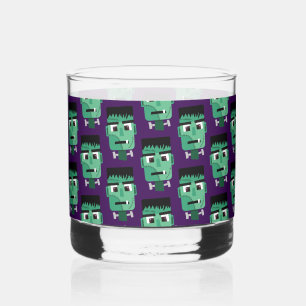 Frankenstein Monster Illustration Whiskey Glass
