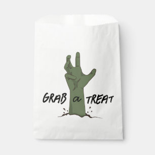 Frankenstein Monster's Hand Grab a Treat Halloween Favour Bags