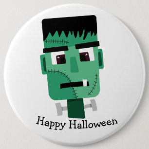 Frankenstein Monster's Head 6 Cm Round Badge