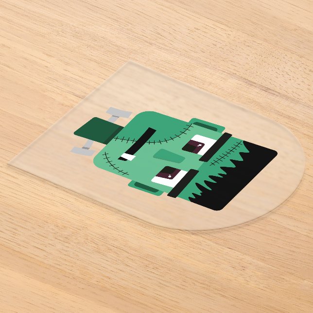 Frankenstein Monster's Head Acrylic Invitations (Laydown)