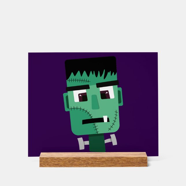 Frankenstein Monster's Head Acrylic Sign (Front)