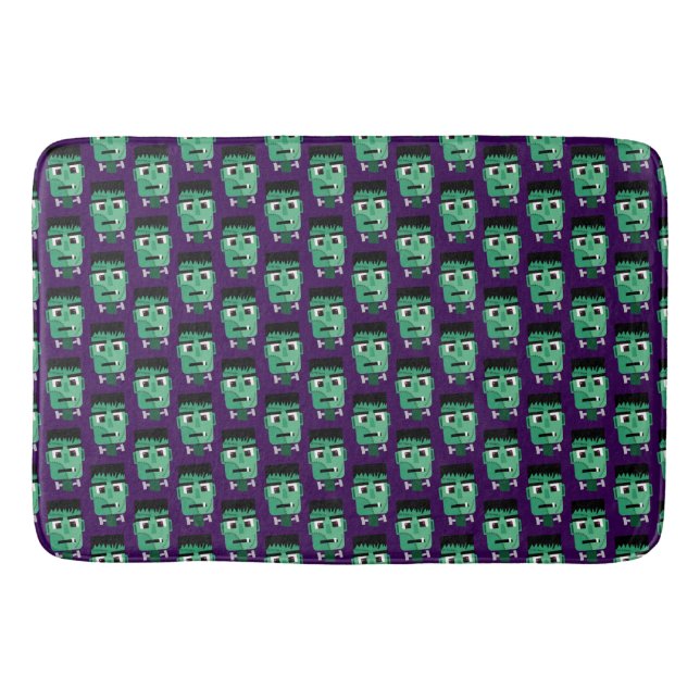 Frankenstein Monster's Head Bath Mat (Front)