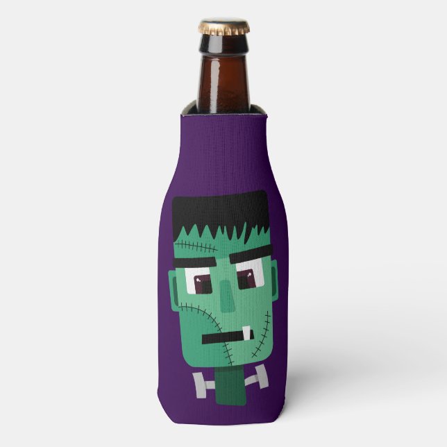 Frankenstein Monster's Head Bottle Cooler (Bottle Front)