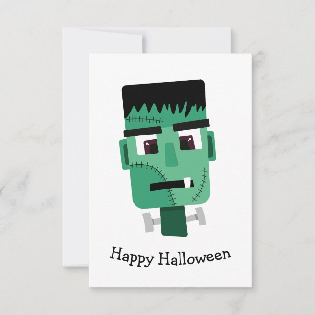 Frankenstein Monster's Head Card (Front)