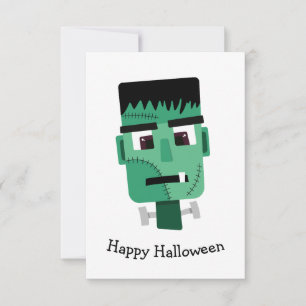 Frankenstein Monster's Head Card