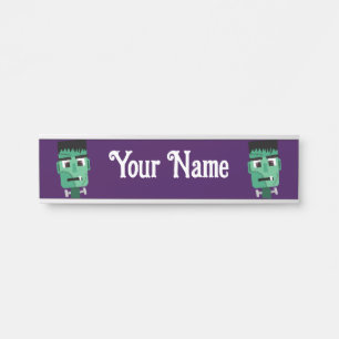 Frankenstein Monster's Head Door Sign