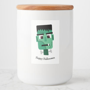 Frankenstein Monster's Head Food Label