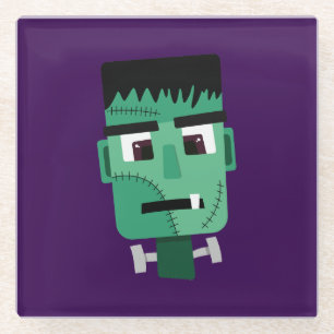 Frankenstein Monster's Head Glass Coaster