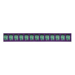 Frankenstein Monster's Head Grosgrain Ribbon