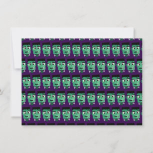 Frankenstein Monster's Head Holiday Card
