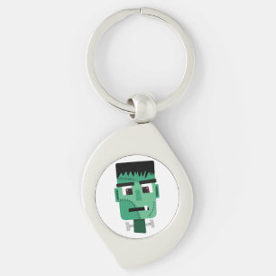 Frankenstein Monster's Head Key Ring