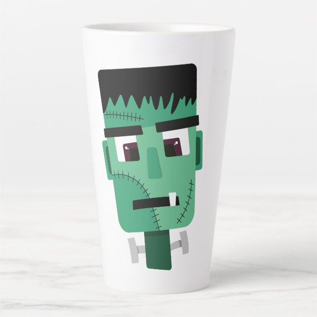 Frankenstein Monster's Head Latte Mug (Front)