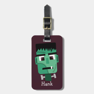 Frankenstein Monster's Head Luggage Tag