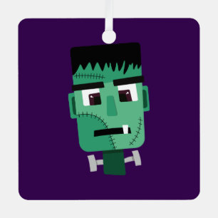 Frankenstein Monster's Head Metal Tree Decoration