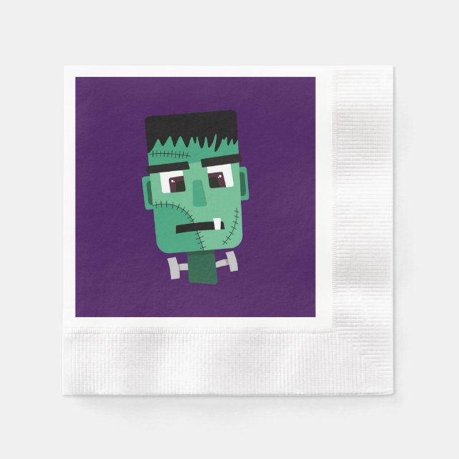 Frankenstein Monster's Head Napkin (Front)