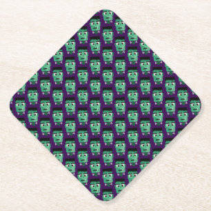 Frankenstein Monster's Head Paper Coaster