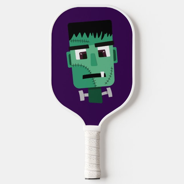 Frankenstein Monster's Head Pickleball Paddle (Front)